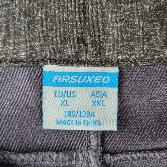 Arsuxeo Mens Mountain Bike Shorts Gray XL MTB Cycling Adjustable Waist - Picture 3 of 11